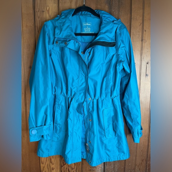 L.L. Bean Blue Utility Jacket Water-Resistant Lightweight - Picture 1 of 14